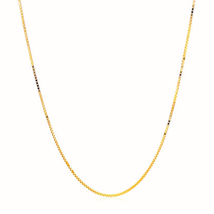 14k Yellow Gold Adjustable Box Chain (0.70 mm)