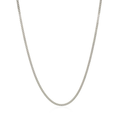 10k White Gold Gourmette Chain  (1.40 mm)