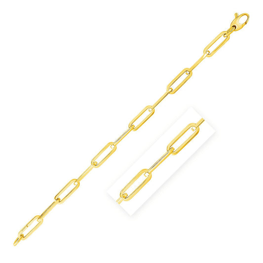 14K Yellow Gold Wide Paperclip Chain (6.1 mm)