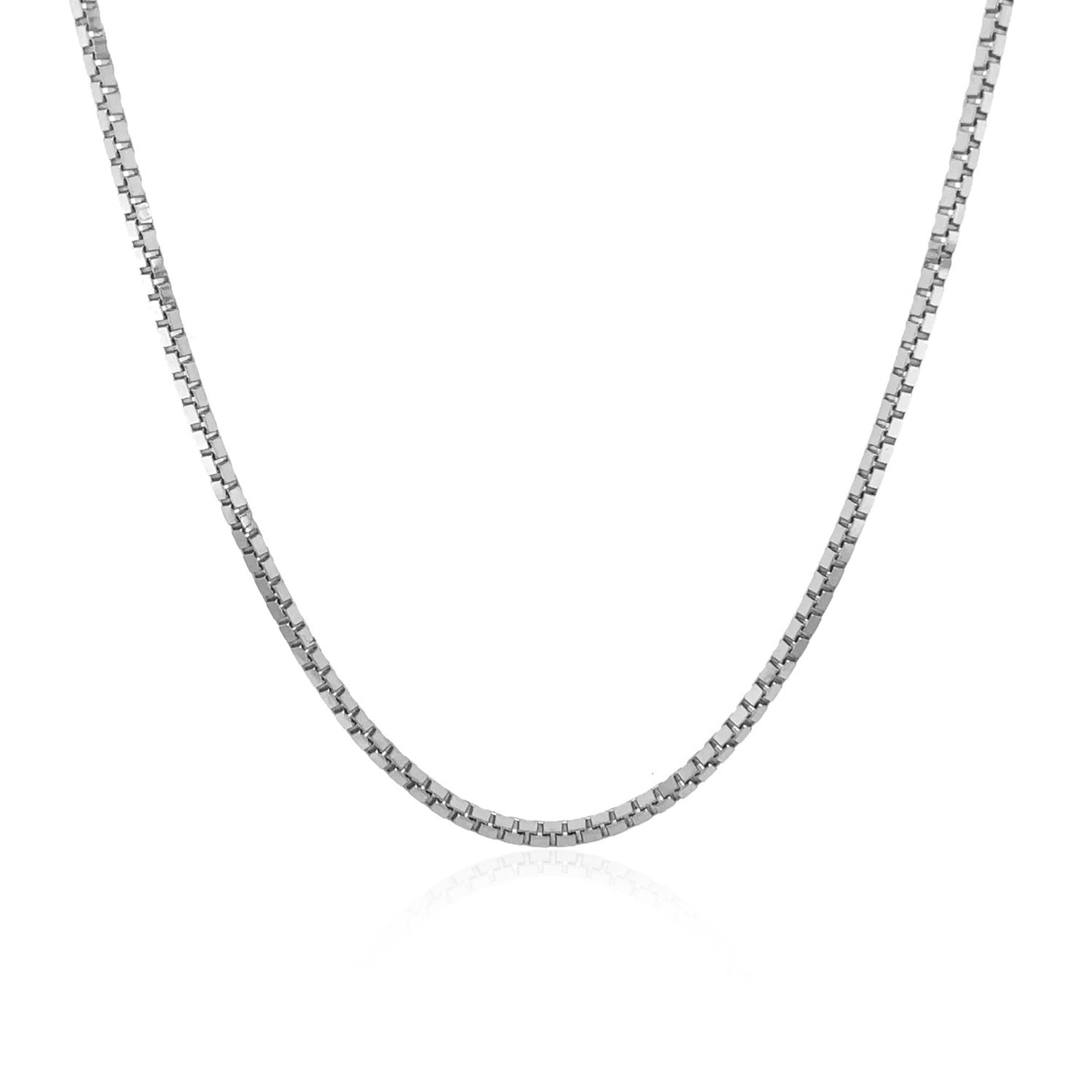 14k White Gold Classic Box Chain (1.4 mm)