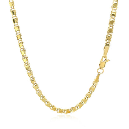 14k Yellow Gold Heart Chain (3.00 mm)