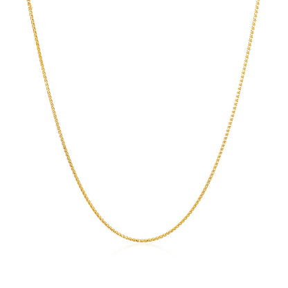 14k Yellow Gold Diamond Cut Round Wheat Chain (0.60 mm)