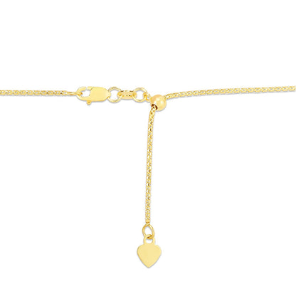 14k Yellow Gold Adjustable Popcorn Chain (1.10 mm)