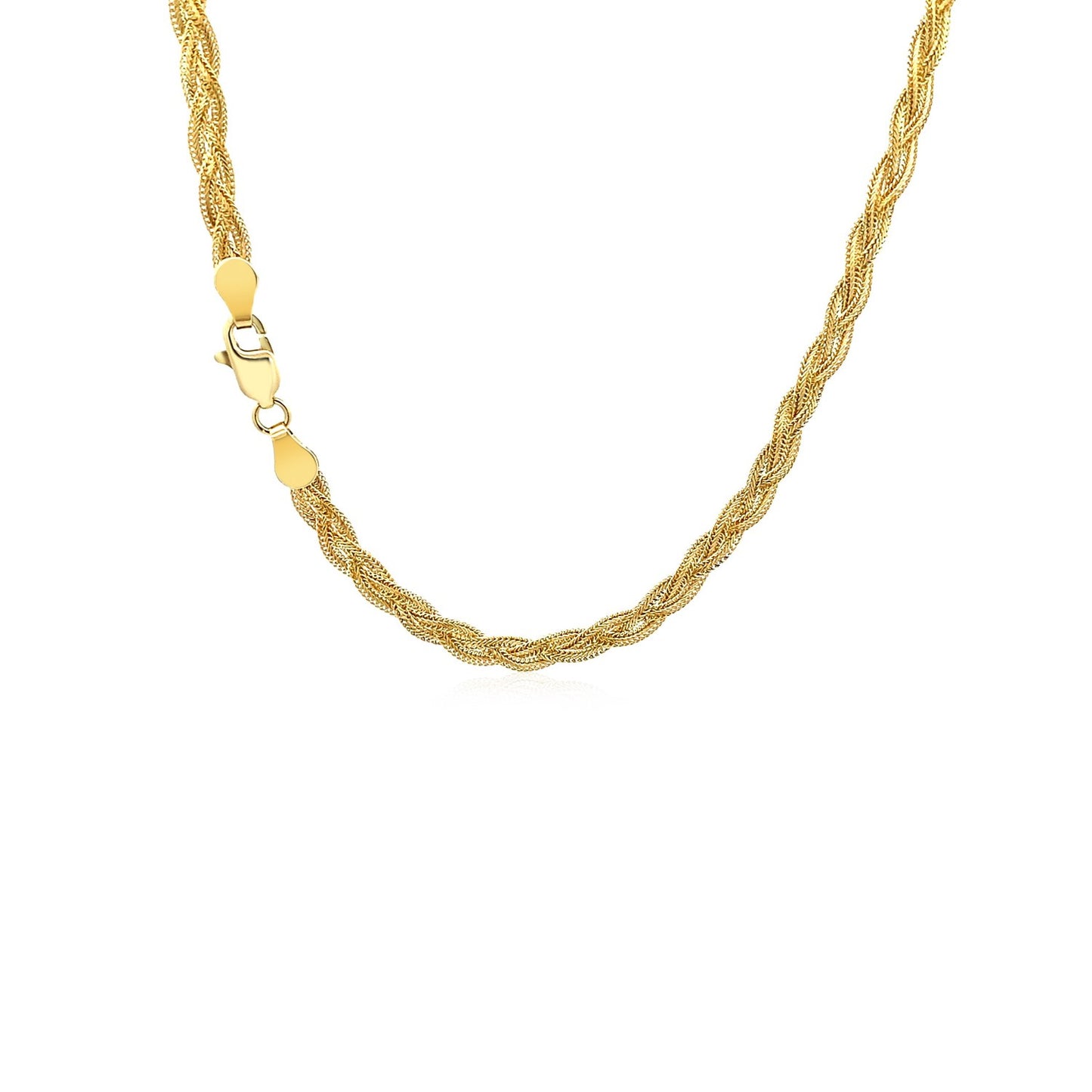 14k Yellow Gold Braided Chain (3.50 mm)