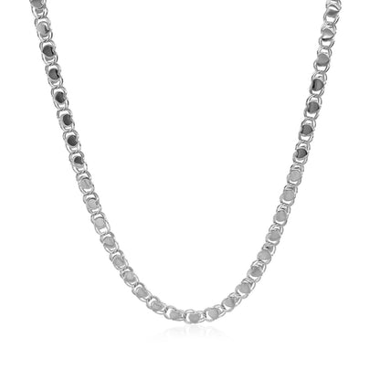 14k White Gold Heart Chain (3.00 mm)