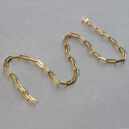 10K Yellow Gold Lite Paperclip Chain (4.20 mm)