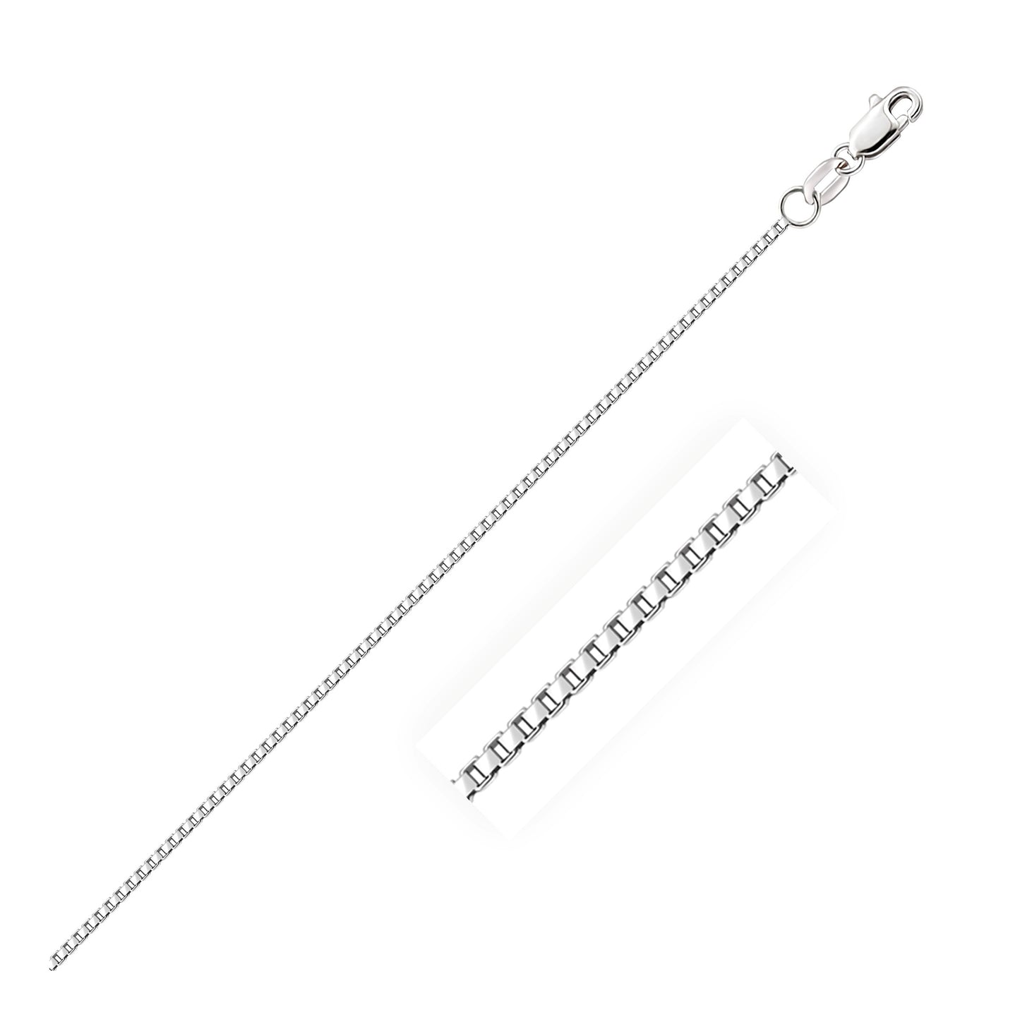 14k White Gold Octagonal Box Chain (1.00 mm)