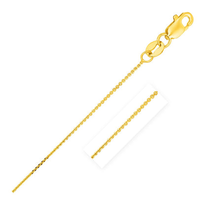 14k Yellow Gold Cable Link Chain (0.50 mm)