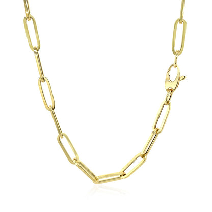 14K Yellow Gold Bold Paperclip Chain (4.20 mm)