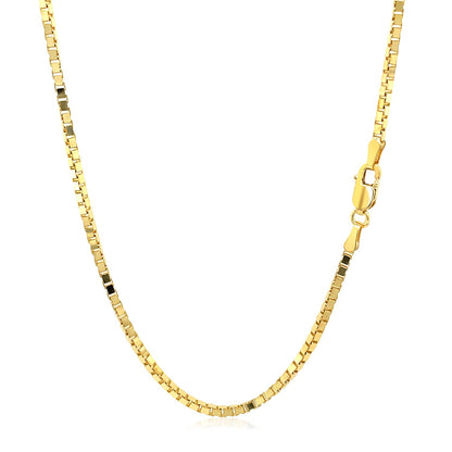 14k Yellow Gold Semi Solid Box Chain (1.80 mm)