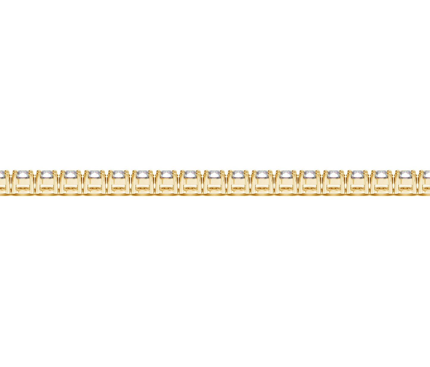 Lab Grown Round Diamond Tennis Bracelet in 14k Yellow Gold(5 cctw  F/G  VS2/SI1)