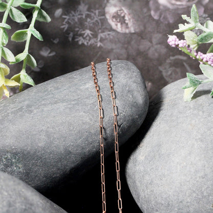 14k Rose Gold Adjustable Paperclip Chain (1.50 mm)