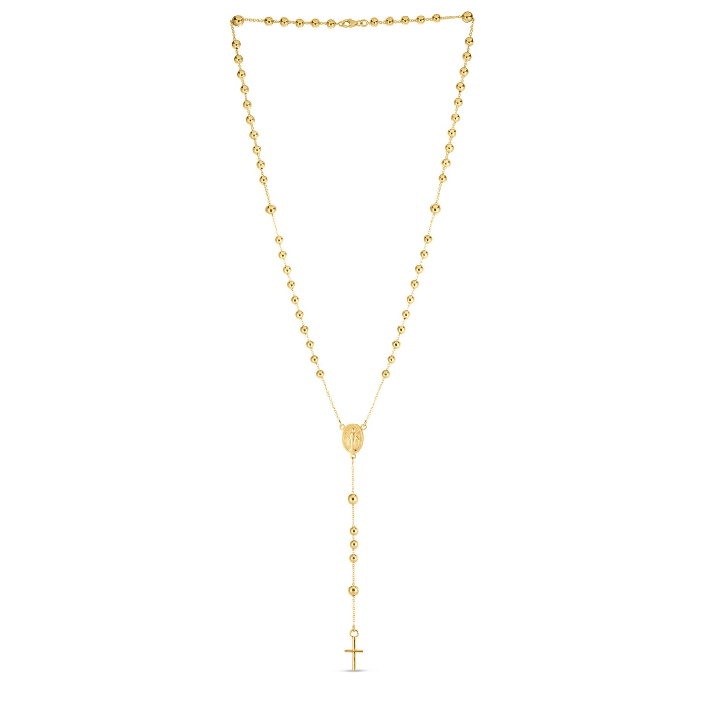 14K Yellow Gold Rosary Necklace