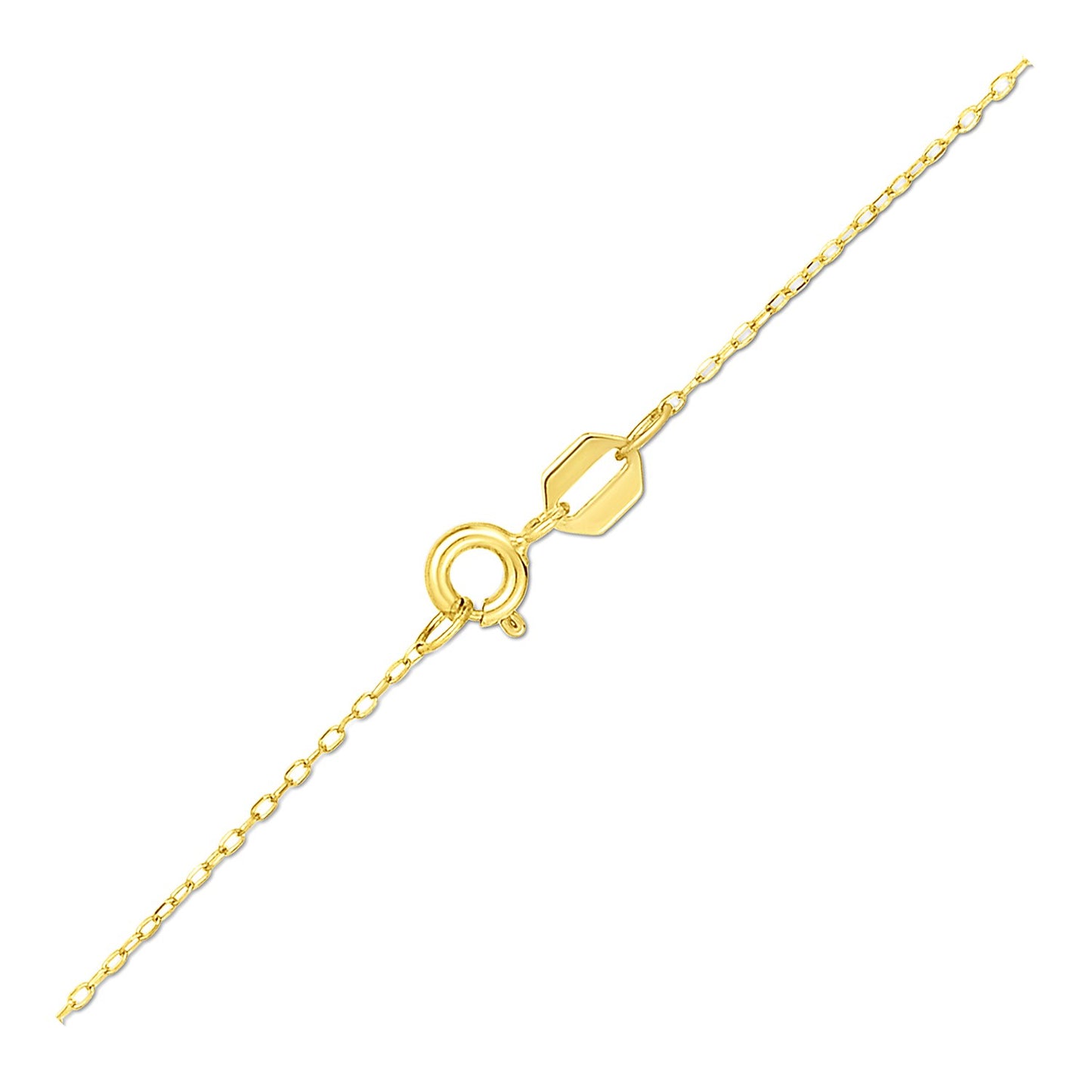 14K Yellow Gold Four Leaf Clover Necklace