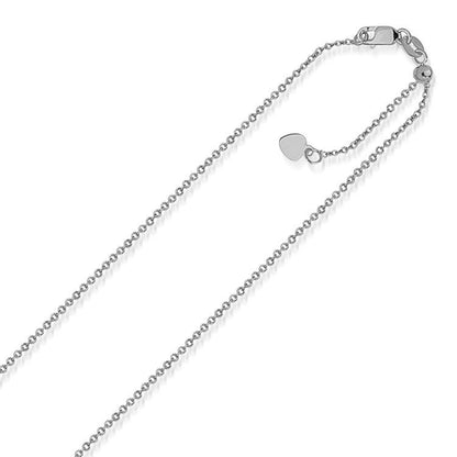 14k White Gold Singapore Style Adjustable Chain (1.40 mm)