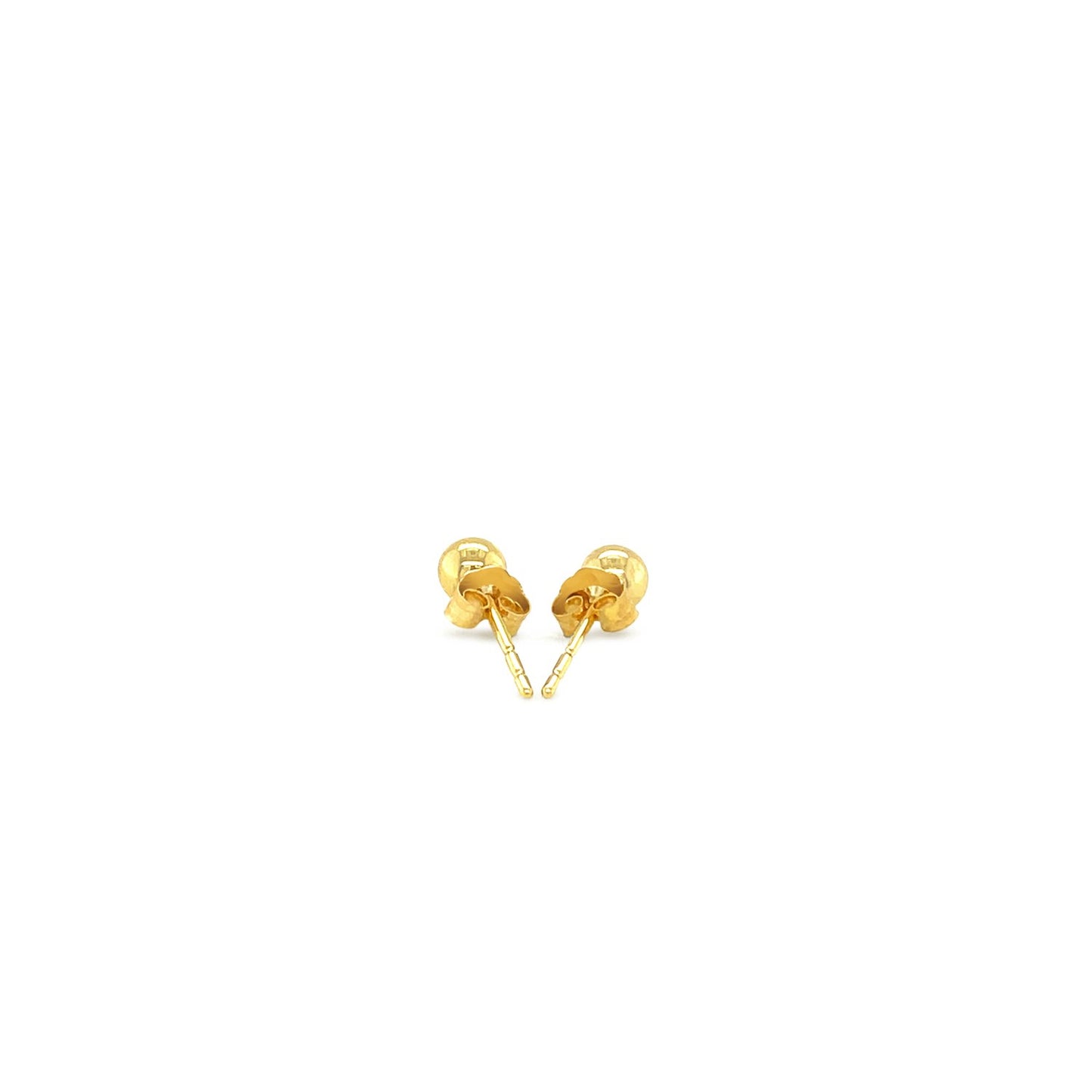 10k Yellow Gold Ball Style Stud Earrings (4mm)