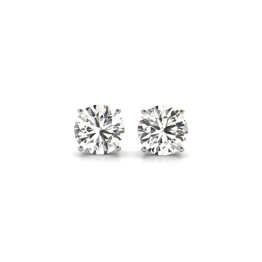 3 cttw Certified IGI Lab Grown Round Diamond Stud Earrings 14k White Gold(G/VS2)