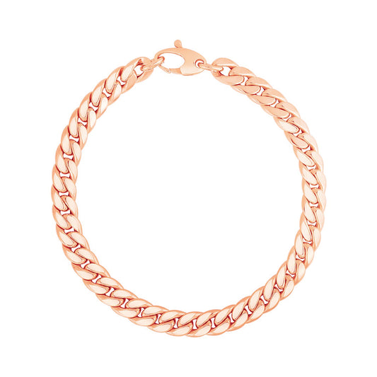 14K Rose Gold Cuban Link Bracelet (5.90 mm)