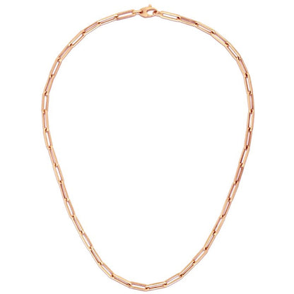 14K Rose Gold Bold Paperclip Chain (4.20 mm)