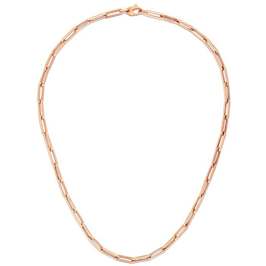 14K Rose Gold Bold Paperclip Chain (4.20 mm)