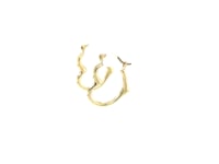 10k Yellow Gold Heart Hoop Earrings