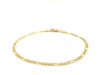 2.8mm 14k Yellow Gold Figaro Anklet 