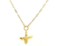 14K Yellow Gold Bee Necklace