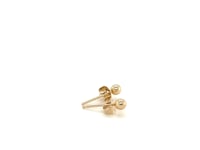 14k Yellow Gold Polished Round Stud Earrings(3mm)