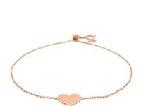 14k Rose Gold Adjustable Heart Bracelet (0.90 mm)