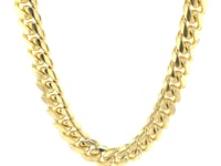 14k Yellow Gold Classic Miami Cuban Solid Chain (9.20 mm)