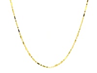 14k Yellow Gold Diamond-Cut Alternating Bead Chain (1.30 mm)