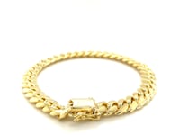 10k Yellow Gold Classic Miami Cuban Solid Bracelet (8.20 mm)