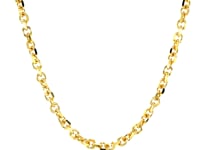 14k Yellow Gold Diamond Cut Cable Link Chain (3.70 mm)