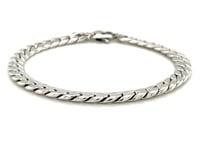 14K White Gold Cuban Link Bracelet (5.90 mm)