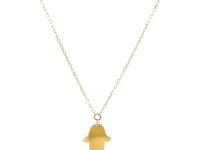 14K Yellow Gold Hand of Hamsa Necklace