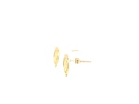 14k Yellow Gold Cameo Motif Post Earrings