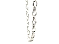 14k White Gold Oval Rolo Chain (4.60 mm)