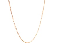 14k Pink Gold Round Cable Link Chain (1.1 mm)