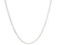 14k White Gold Round Cable Link Chain (1.50 mm)