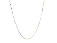 14k White Gold Diamond-Cut Bead Chain (1.10 mm)