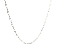 14K White Gold Fine Paperclip Chain (1.50 mm)