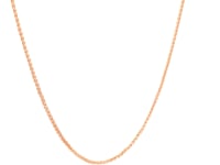 14k Rose Gold Diamond Cut Round Wheat Chain (1.20 mm)