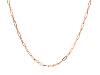 14K Rose Gold Fine Paperclip Chain (1.50 mm)