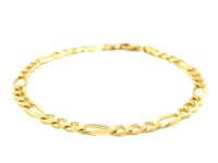 10k Yellow Gold Solid Figaro Bracelet (4.50 mm)