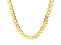 14k Yellow Gold Polished Miami Cuban Chain Necklace