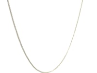 14k White Gold Adjustable Wheat Chain (1.00 mm)