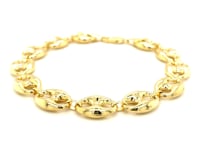 14k Yellow Gold Puffed Mariner Link Bracelet (11.00 mm)