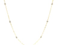 Diamond Cut Bead Links Pendant Chain in Two Tone Gold (3.50 mm)