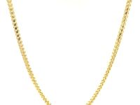 14k Yellow Solid Gold Diamond Cut Round Franco Chain (2.20 mm)