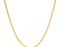 14k Yellow Gold Round Wheat Chain (1.50 mm)